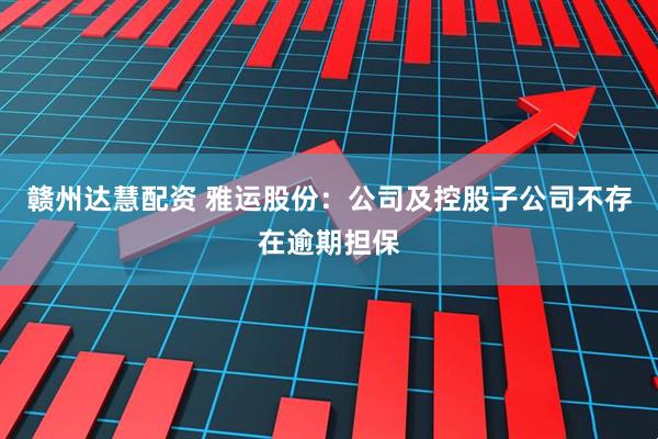 赣州达慧配资 雅运股份：公司及控股子公司不存在逾期担保
